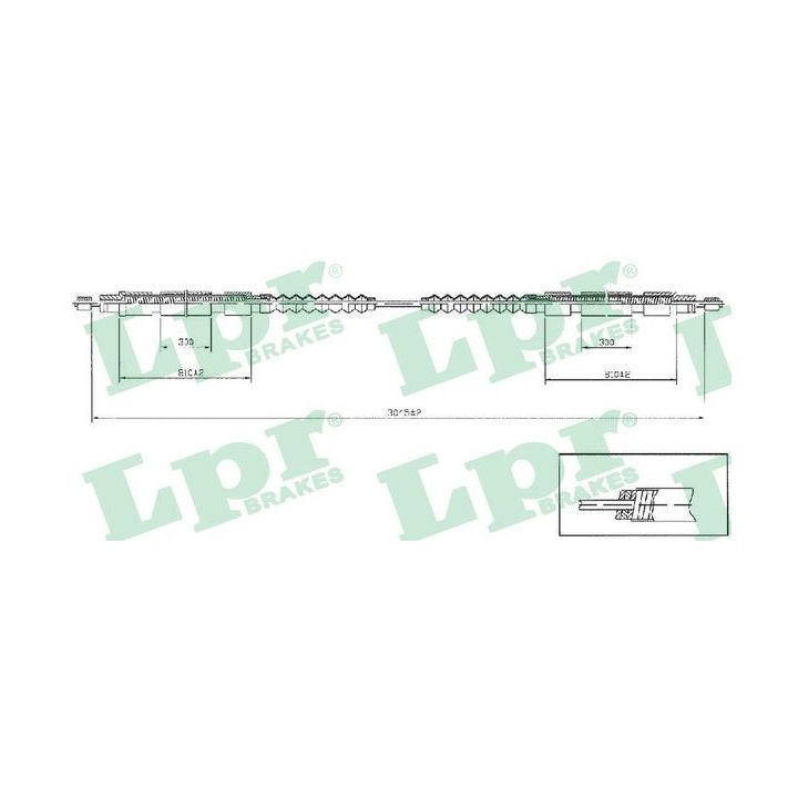 Trosas, stovėjimo stabdys LPR C1256B