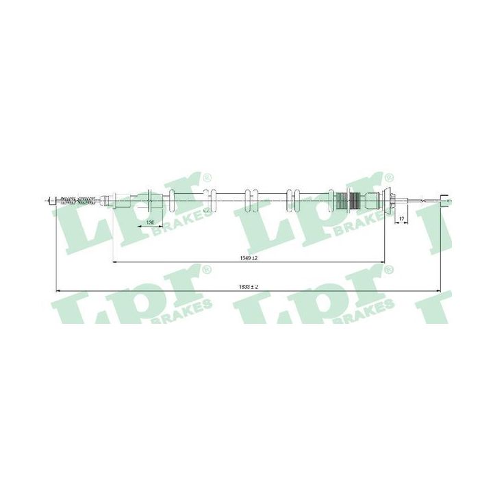 Trosas, stovėjimo stabdys LPR C1689B