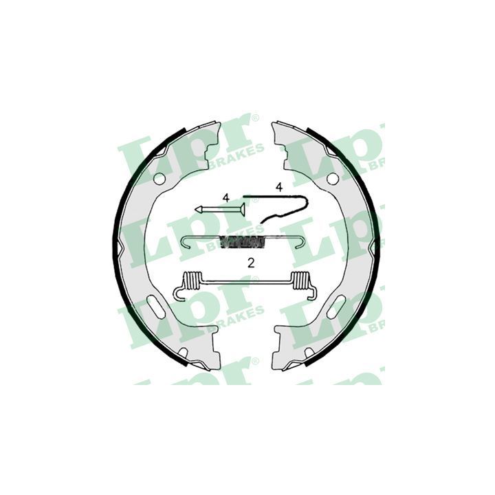 Stabdžių trinkelių komplektas, stovėjimo stabdis LPR 08719