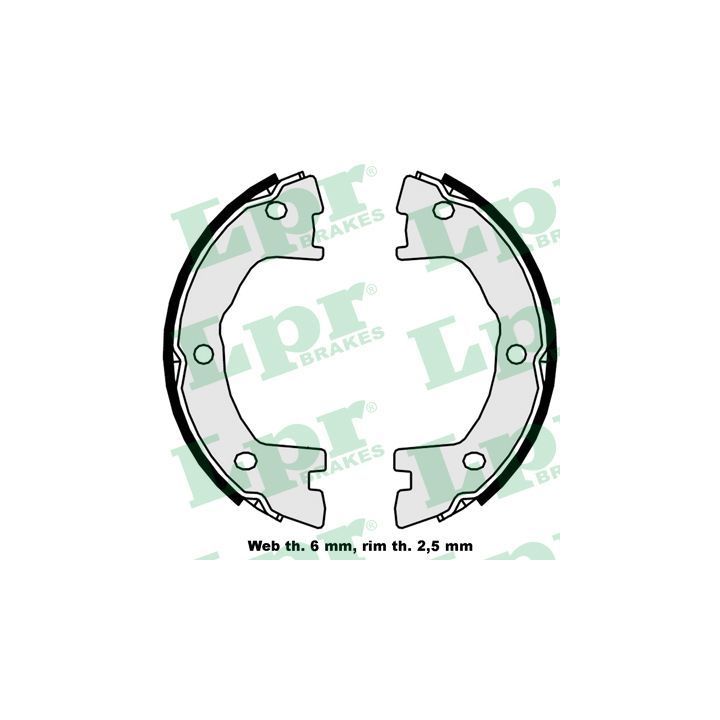 Stabdžių trinkelių komplektas, stovėjimo stabdis LPR 09250