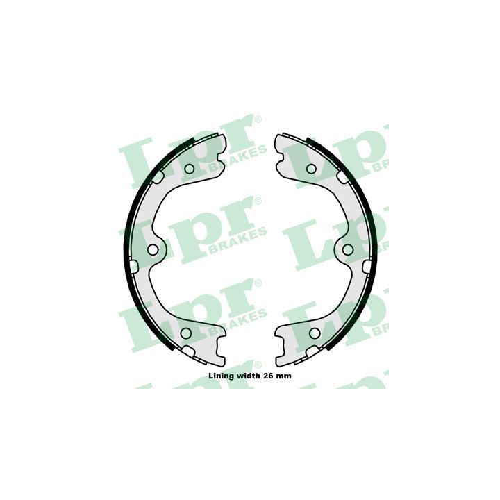 Stabdžių trinkelių komplektas, stovėjimo stabdis LPR 09880