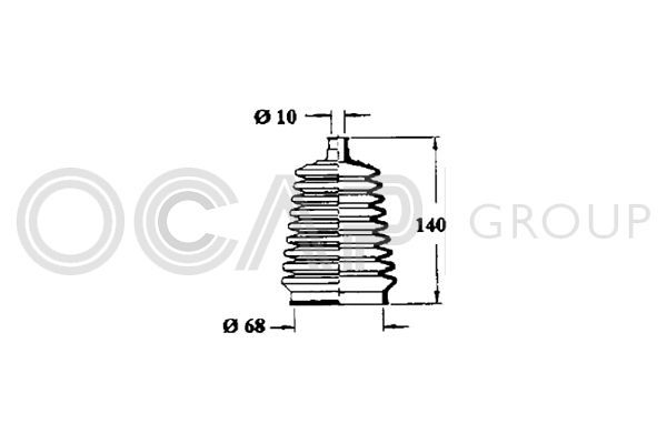 Gofruotoji membrana, vairavimas OCAP 1211102