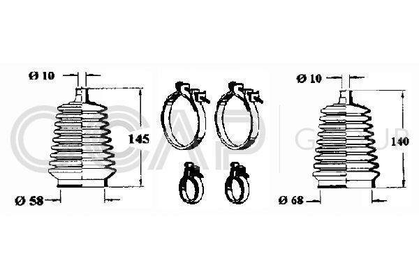 Gofruotoji membrana, vairavimas OCAP 0901018