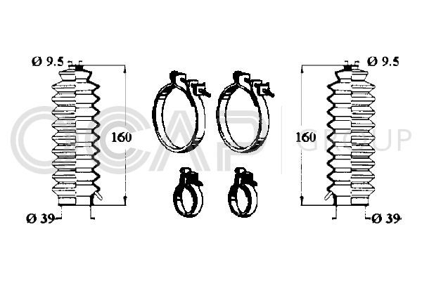 Gofruotoji membrana, vairavimas OCAP 0901556