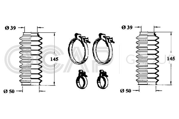 Gofruotoji membrana, vairavimas OCAP 0901700