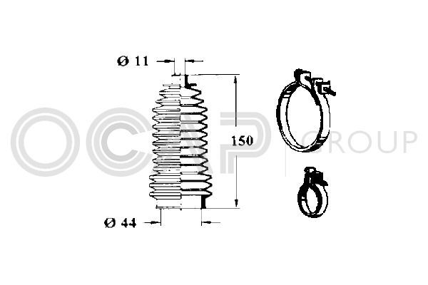 Gofruotoji membrana, vairavimas OCAP 0901806