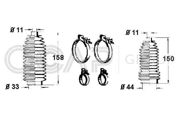 Gofruotoji membrana, vairavimas OCAP 0902533
