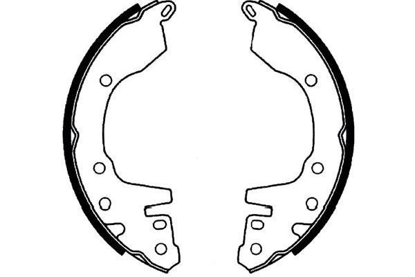 Stabdžių trinkelių komplektas KAVO PARTS KBS-6424