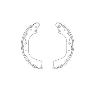 Stabdžių trinkelių komplektas KAVO PARTS KBS-7411