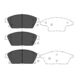Stabdžių trinkelių rinkinys, diskinis stabdys KAVO PARTS KBP-1014