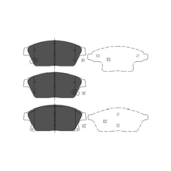 Stabdžių trinkelių rinkinys, diskinis stabdys KAVO PARTS KBP-1014