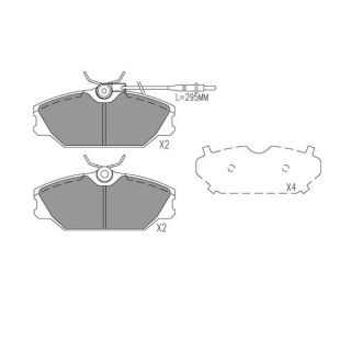Stabdžių trinkelių rinkinys, diskinis stabdys KAVO PARTS KBP-1022