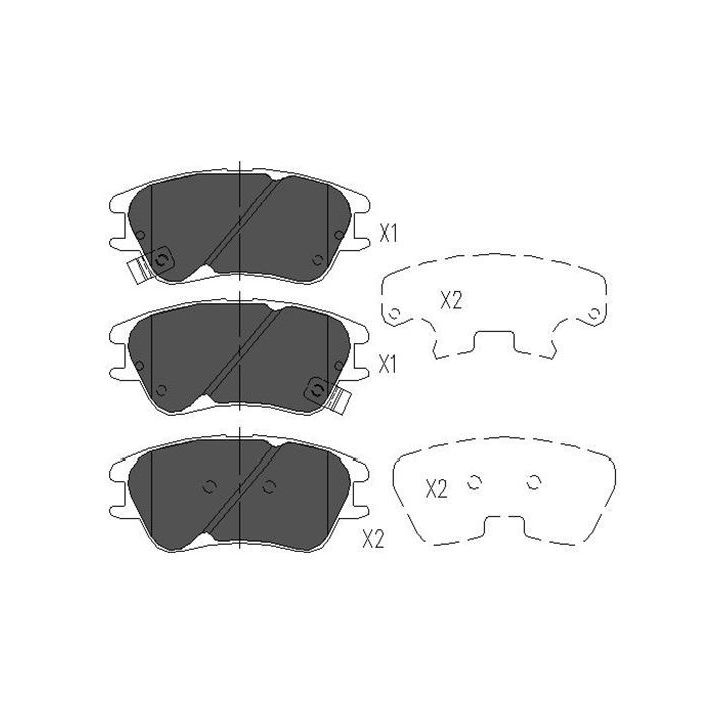 Stabdžių trinkelių rinkinys, diskinis stabdys KAVO PARTS KBP-3009