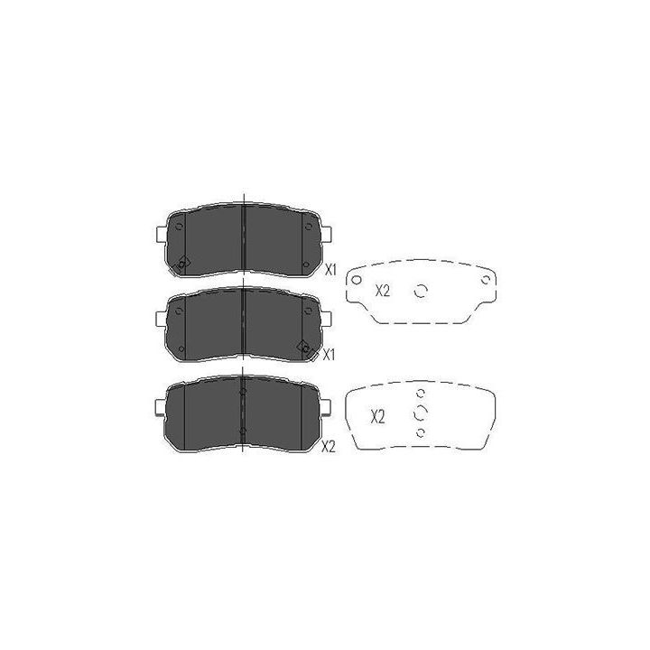 Stabdžių trinkelių rinkinys, diskinis stabdys KAVO PARTS KBP-3026