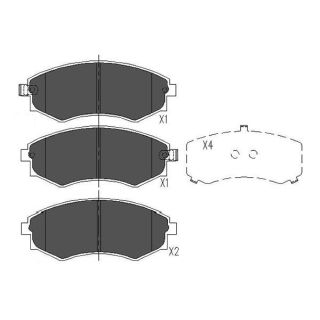 Stabdžių trinkelių rinkinys, diskinis stabdys KAVO PARTS KBP-3027