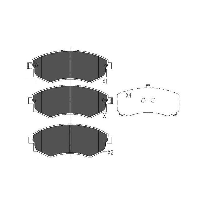 Stabdžių trinkelių rinkinys, diskinis stabdys KAVO PARTS KBP-3027