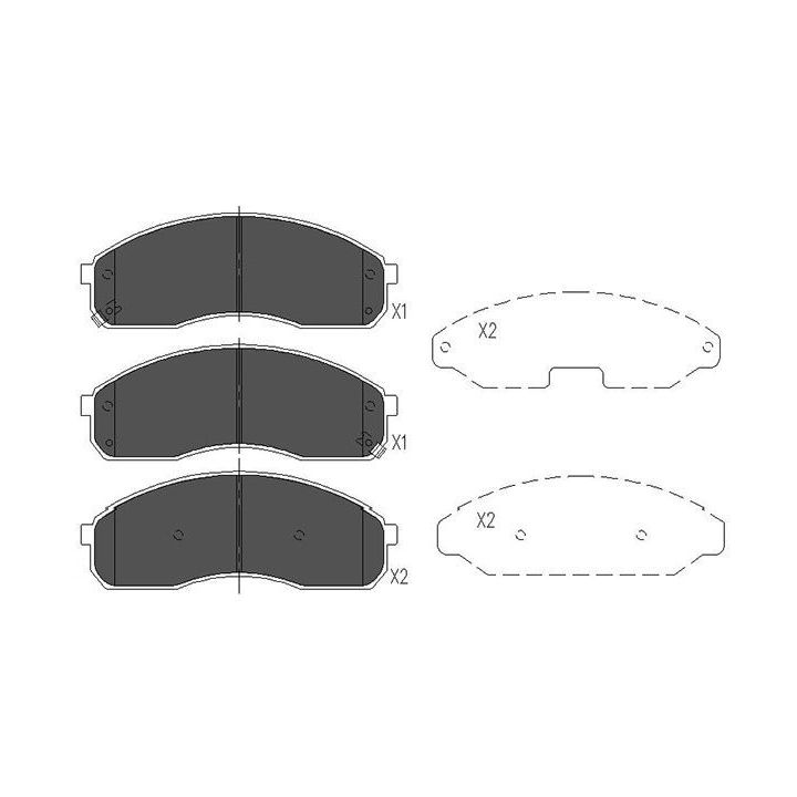 Stabdžių trinkelių rinkinys, diskinis stabdys KAVO PARTS KBP-4012