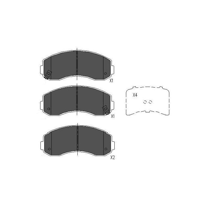 Stabdžių trinkelių rinkinys, diskinis stabdys KAVO PARTS KBP-4021