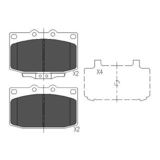 Stabdžių trinkelių rinkinys, diskinis stabdys KAVO PARTS KBP-4518