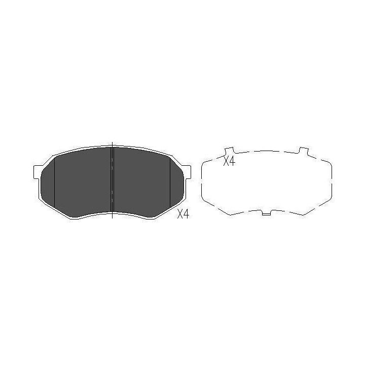 Stabdžių trinkelių rinkinys, diskinis stabdys KAVO PARTS KBP-4524