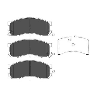 Stabdžių trinkelių rinkinys, diskinis stabdys KAVO PARTS KBP-4526