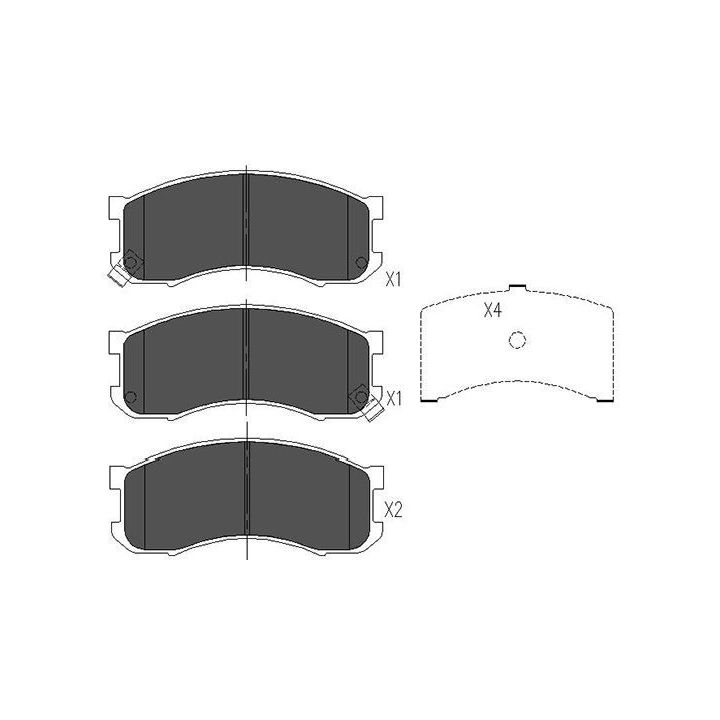 Stabdžių trinkelių rinkinys, diskinis stabdys KAVO PARTS KBP-4526