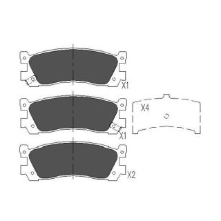 Stabdžių trinkelių rinkinys, diskinis stabdys KAVO PARTS KBP-4536