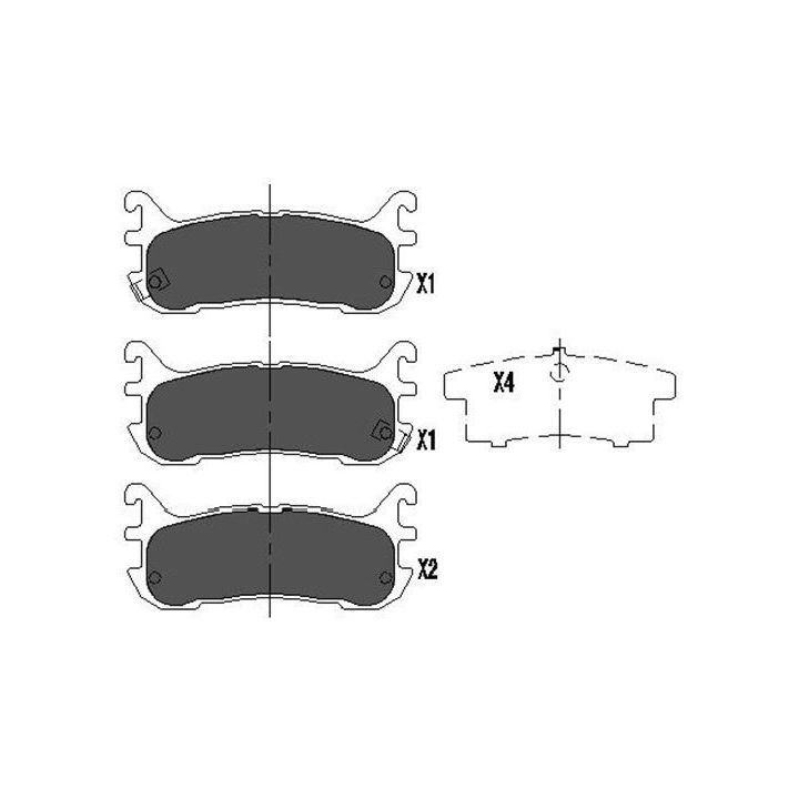 Stabdžių trinkelių rinkinys, diskinis stabdys KAVO PARTS KBP-4539