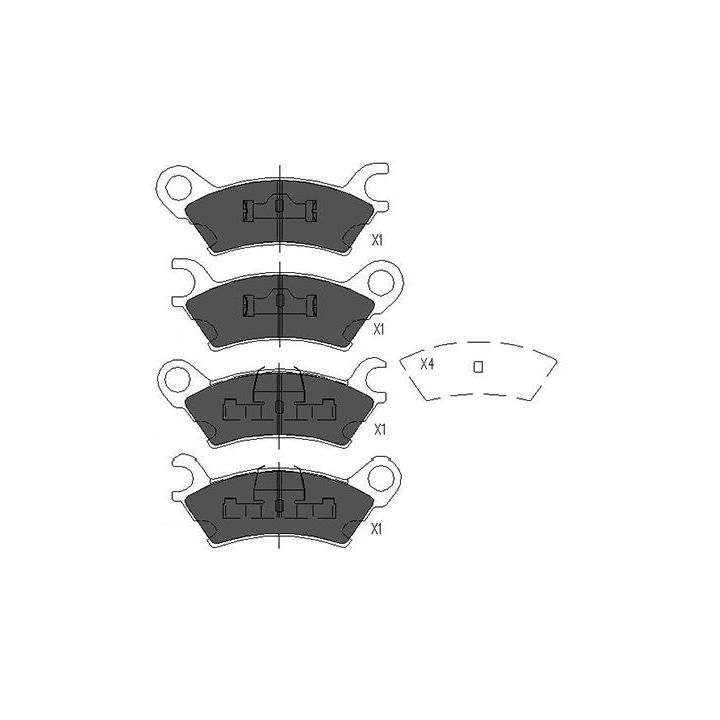 Stabdžių trinkelių rinkinys, diskinis stabdys KAVO PARTS KBP-4542