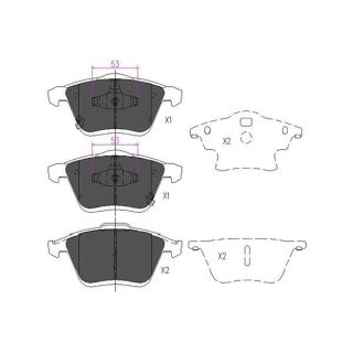Stabdžių trinkelių rinkinys, diskinis stabdys KAVO PARTS KBP-4553