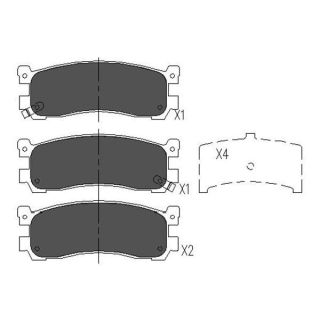 Stabdžių trinkelių rinkinys, diskinis stabdys KAVO PARTS KBP-4556