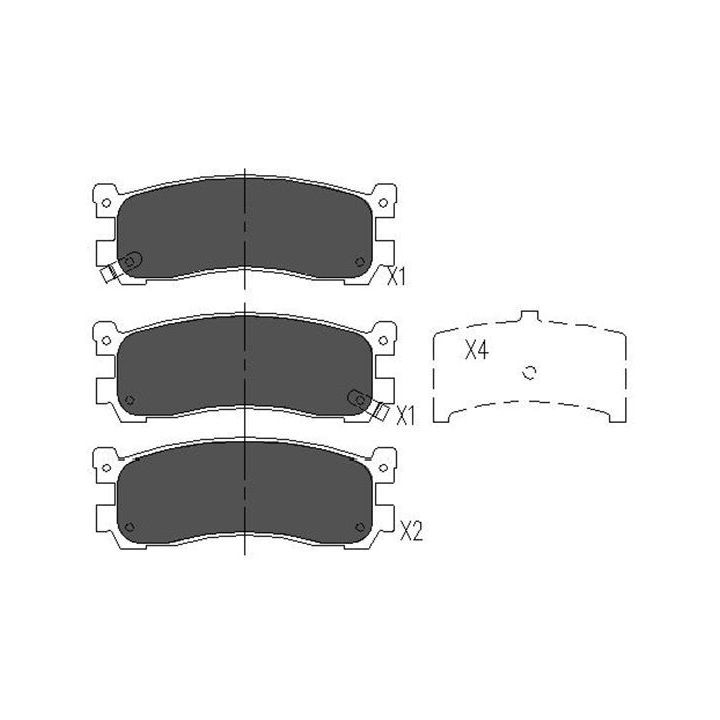 Stabdžių trinkelių rinkinys, diskinis stabdys KAVO PARTS KBP-4556