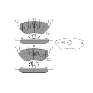 Stabdžių trinkelių rinkinys, diskinis stabdys KAVO PARTS KBP-4568