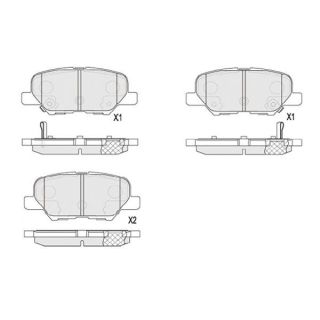 Stabdžių trinkelių rinkinys, diskinis stabdys KAVO PARTS KBP-5551