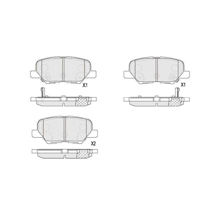 Stabdžių trinkelių rinkinys, diskinis stabdys KAVO PARTS KBP-5551