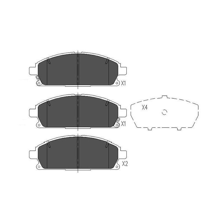 Stabdžių trinkelių rinkinys, diskinis stabdys KAVO PARTS KBP-6515