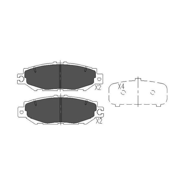 Stabdžių trinkelių rinkinys, diskinis stabdys KAVO PARTS KBP-9064