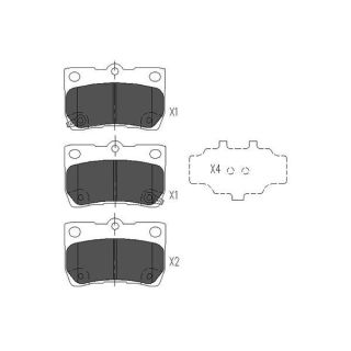 Stabdžių trinkelių rinkinys, diskinis stabdys KAVO PARTS KBP-9083