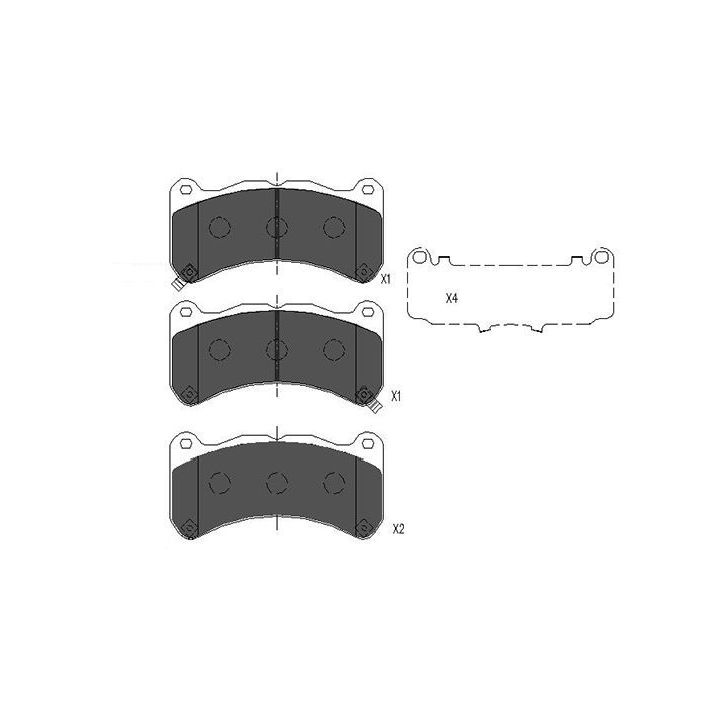 Stabdžių trinkelių rinkinys, diskinis stabdys KAVO PARTS KBP-9113