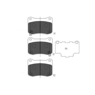 Stabdžių trinkelių rinkinys, diskinis stabdys KAVO PARTS KBP-9114