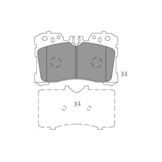 Stabdžių trinkelių rinkinys, diskinis stabdys KAVO PARTS KBP-9150