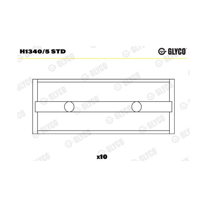 Pagrindiniai guoliai, alkūninis velenas GLYCO H1340/5 STD