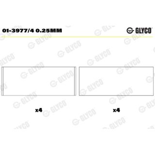 Guoliai dideliu galu GLYCO 01-3977/4 0.25mm