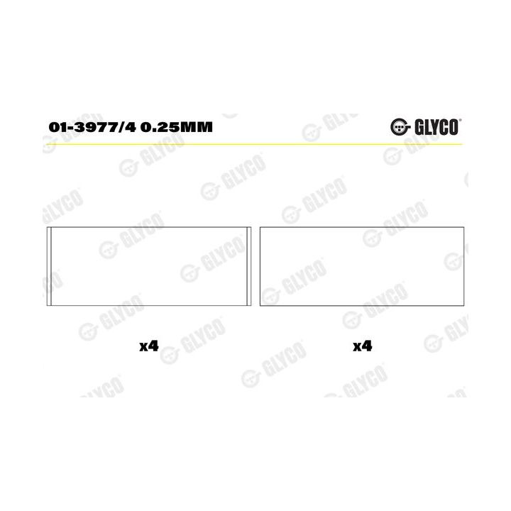 Guoliai dideliu galu GLYCO 01-3977/4 0.25mm