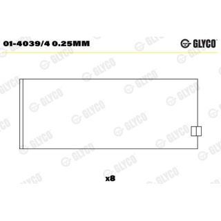 Guoliai dideliu galu GLYCO 01-4039/4 0.25mm