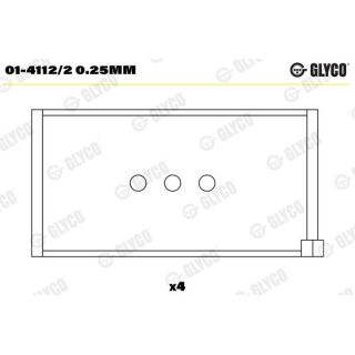 Guoliai dideliu galu GLYCO 01-4112/2 0.25mm