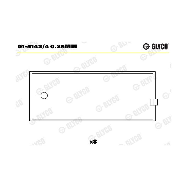 Guoliai dideliu galu GLYCO 01-4142/4 0.25mm