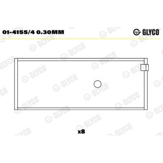 Guoliai dideliu galu GLYCO 01-4155/4 0.30mm