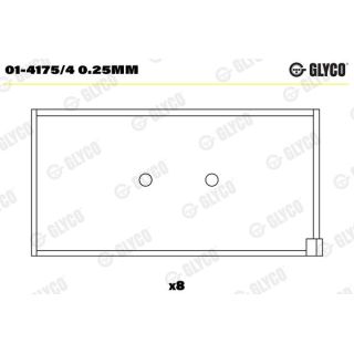 Guoliai dideliu galu GLYCO 01-4175/4 0.25mm