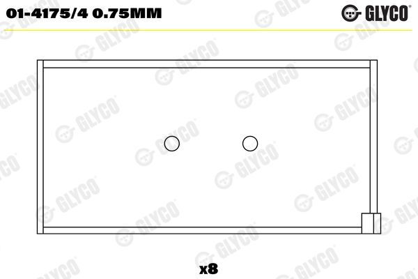 Guoliai dideliu galu GLYCO 01-4175/4 0.75mm